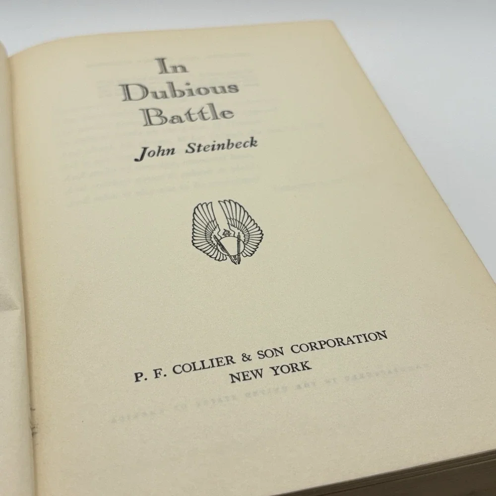 John‎ Steinbeck Books 3 The Long Valley Tortilla Flat In Dubious Battle Collier